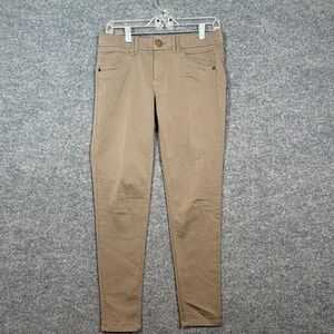 Democracy Pants Womens 4 Brown AB Technology Skinny Stretch Waist Casual Comfort